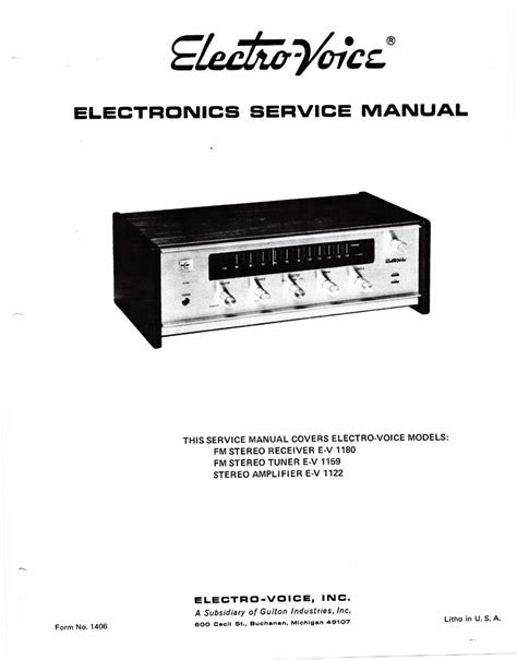 Electro-Voice E-V Four-A Manual pdf manual